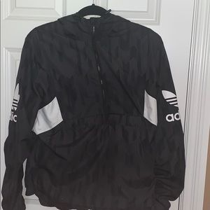 adidas 3/4 zip windbreaker